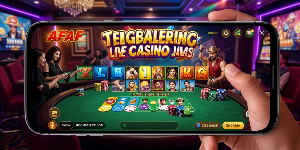 Tampilan gameplay langsung AFAF dengan dealer yang ramah.