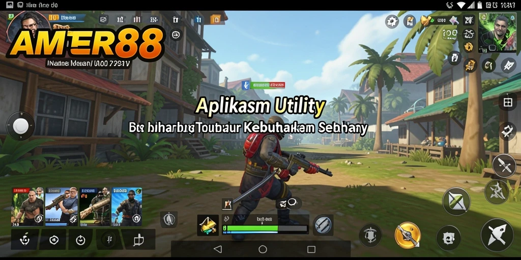 Tampilan aplikasi AMPER88 dengan berbagai fitur Utility yang menarik.