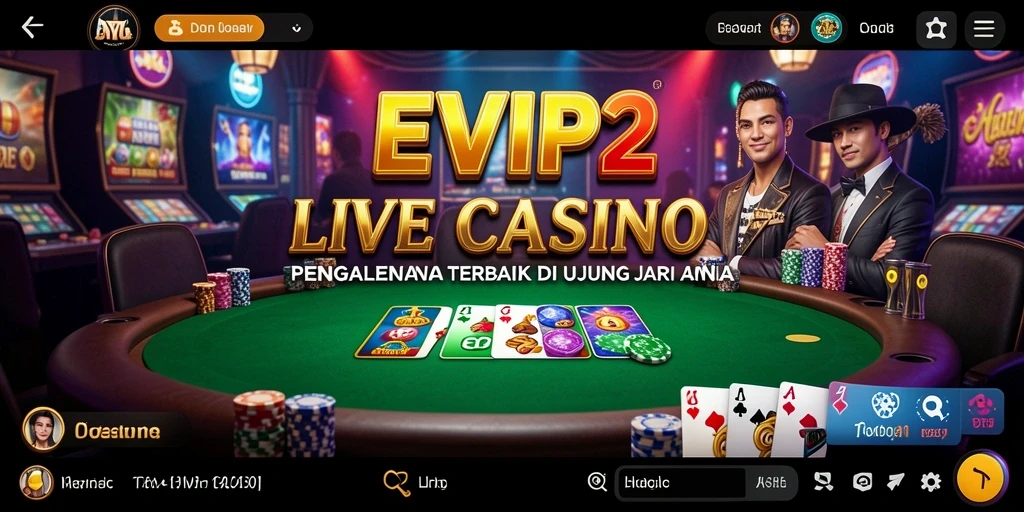 Tampilan gameplay Live Casino yang menarik dan interaktif di EVIP2.
