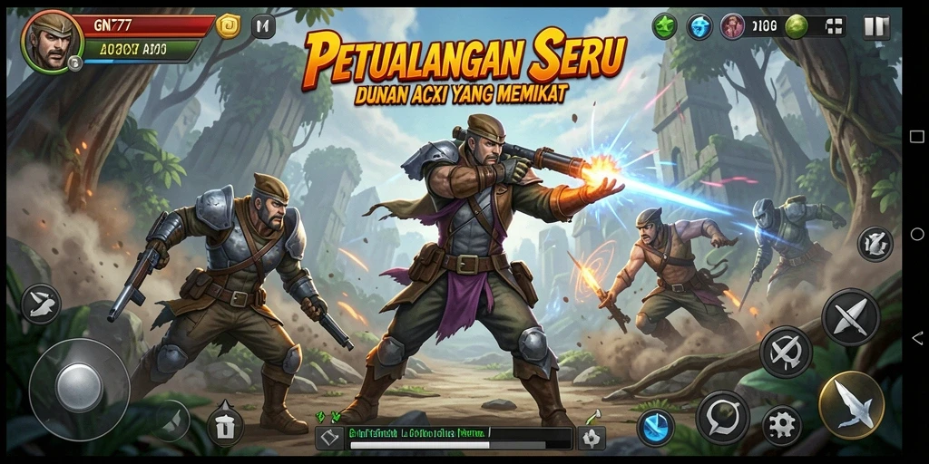 Tampilan gameplay seru di GN777 yang menampilkan aksi mendebarkan.