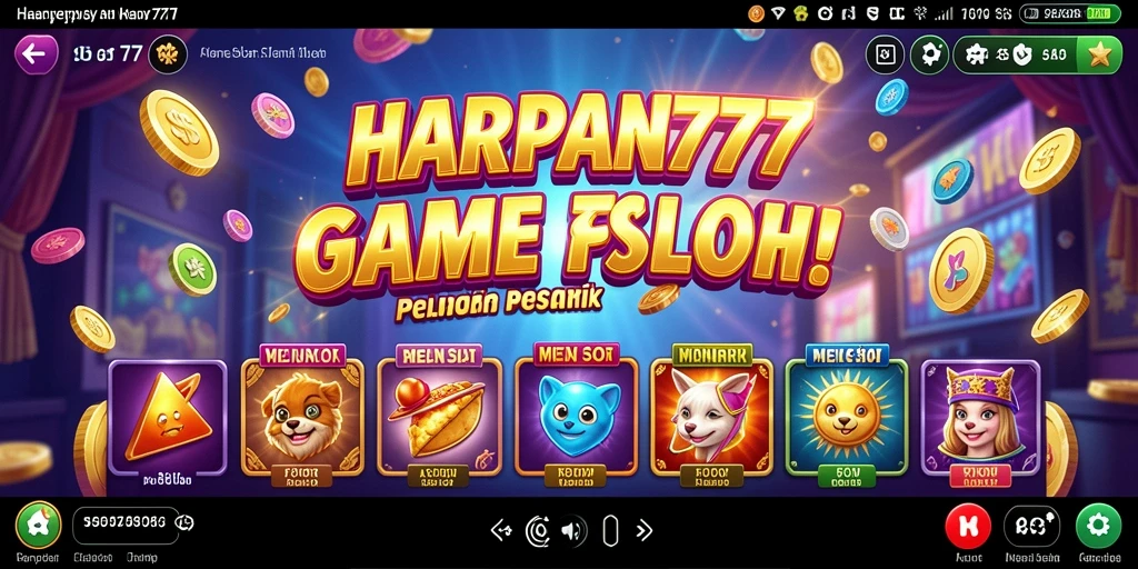 Tampilan gameplay <strong>HARAPAN777</strong> yang mengasyikkan dan penuh warna.