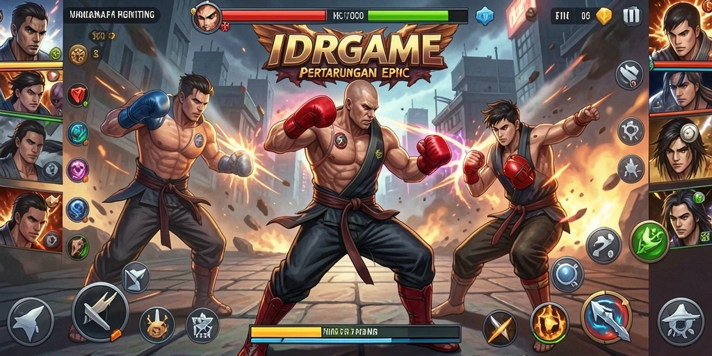 Screenshot gameplay <strong>IDRGAME</strong> menampilkan pertarungan yang seru dan grafis yang memukau.