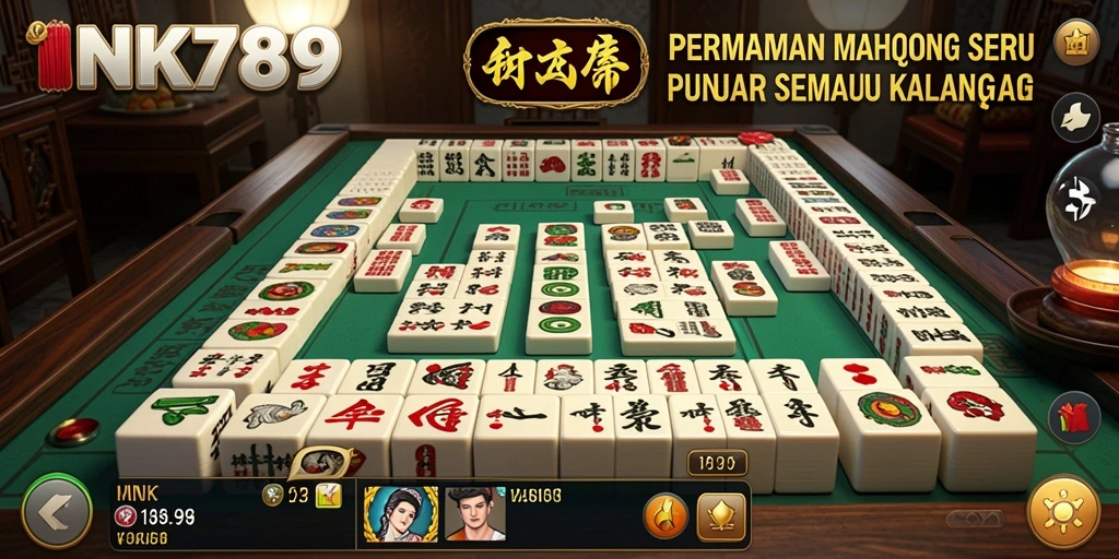 Tampilan gameplay Mahjong yang menarik di INK789.