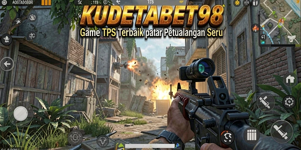 Screenshot gameplay KUDETABET98 menampilkan aksi tembak-menembak yang intens.