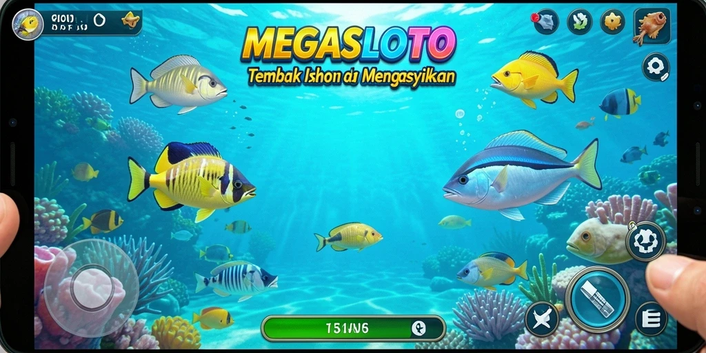 Screenshot gameplay menampilkan keseruan menembak ikan di MEGASLOTO.