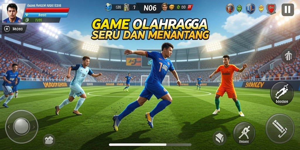 Tampilan gameplay seru di N06 saat bermain olahraga.