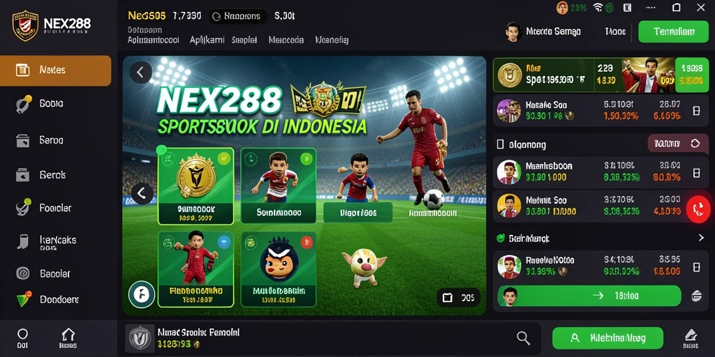 Screenshot utama NEX288 menampilkan pengalaman taruhan olahraga yang menarik dan interaktif.