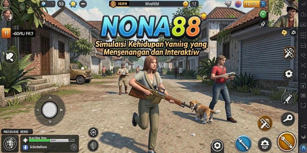Screenshot gameplay NONA88 menampilkan interaksi dinamis dalam simulasi kehidupan.