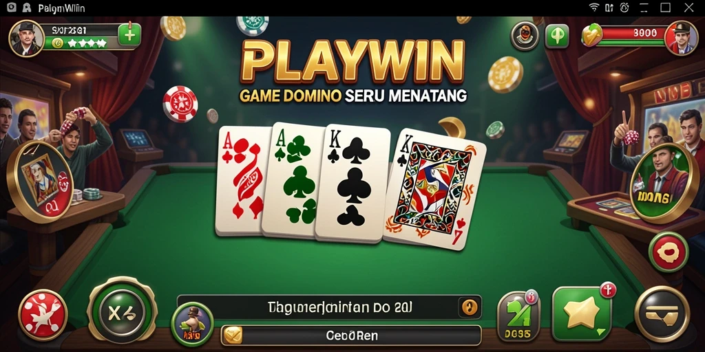 Tampilan gameplay Domino yang seru dan menantang.