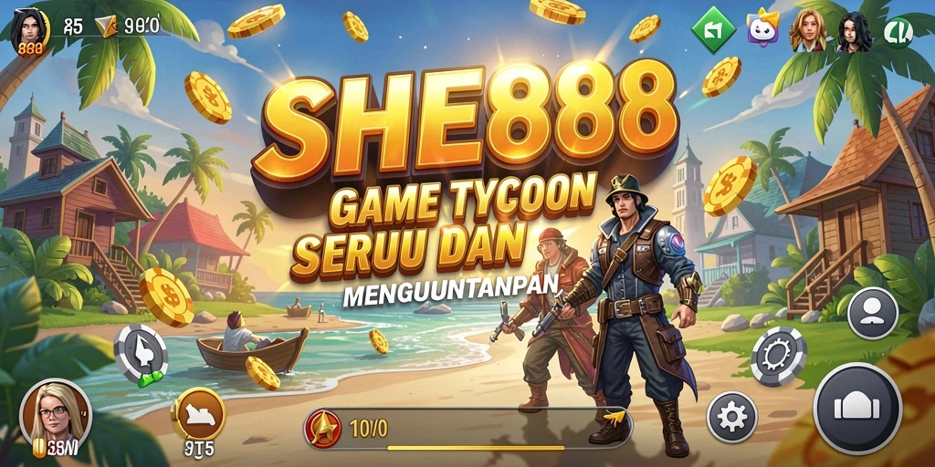Tampilan gameplay SHE888 yang menarik dan dinamis sebagai Game Tycoon.